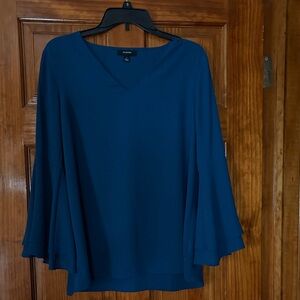 Alfani Women's Teal Blue Flowy Blouse